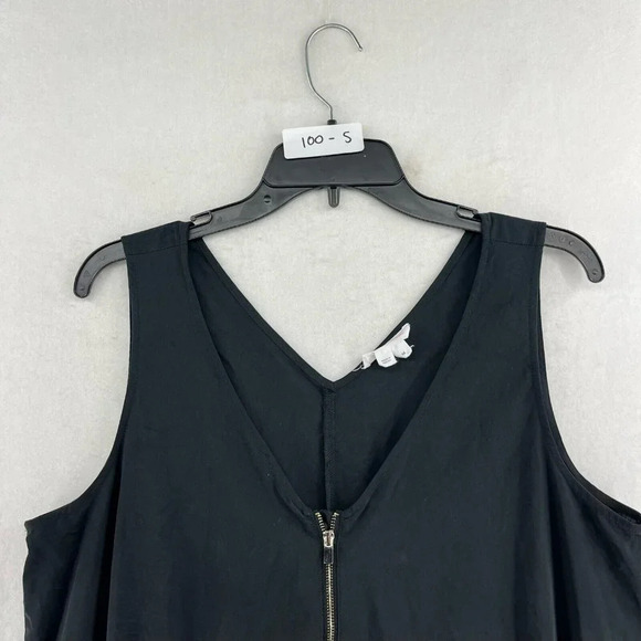 Ingrid & Isabel Maternity Jumpsuit Women's Sz M Black V-Neck Zip Front Stretch - Picture 11 of 11